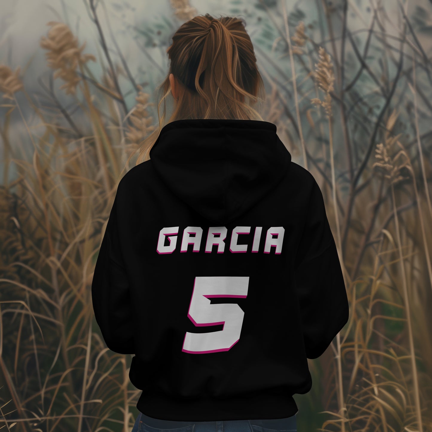 Hurricanes Soccer Team Sweatshirt - Black/White/pink