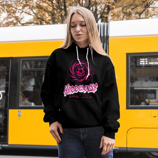 Hurricanes Soccer Team Sweatshirt - Black/White/pink