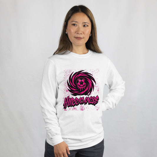 Hurricanes Soccer Team T-Shirt - Black/White/Pink